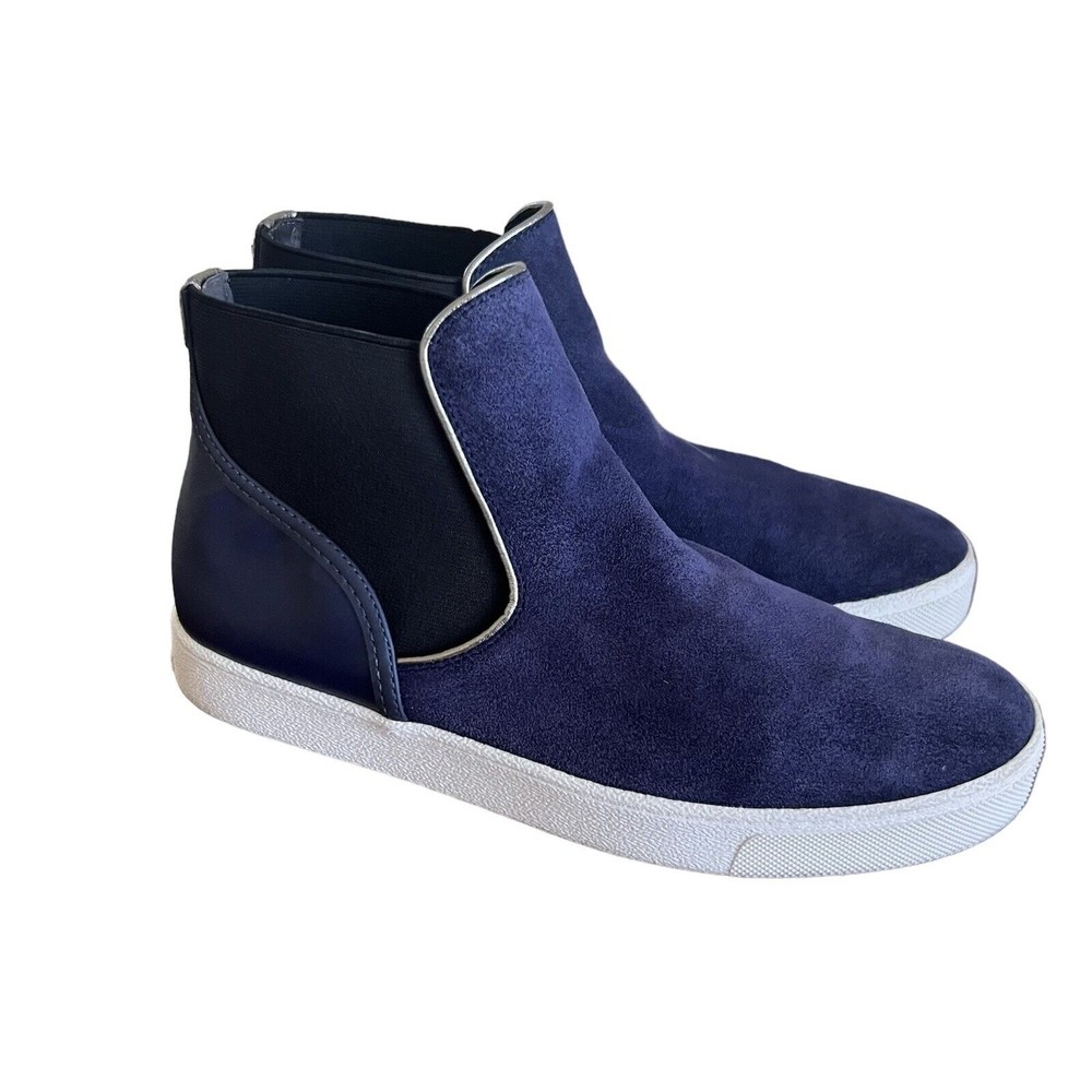 Sam Edelman Women's High Top Sneakers Margot Leather Blue Size 9.5 M